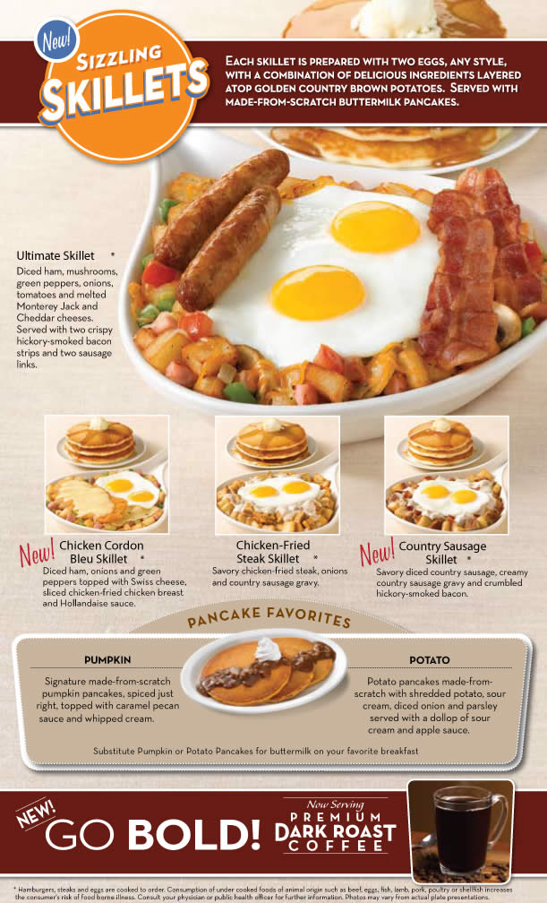Village Inn Menu - Old World Charm
